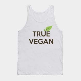 True vegan (Dark text) Tank Top